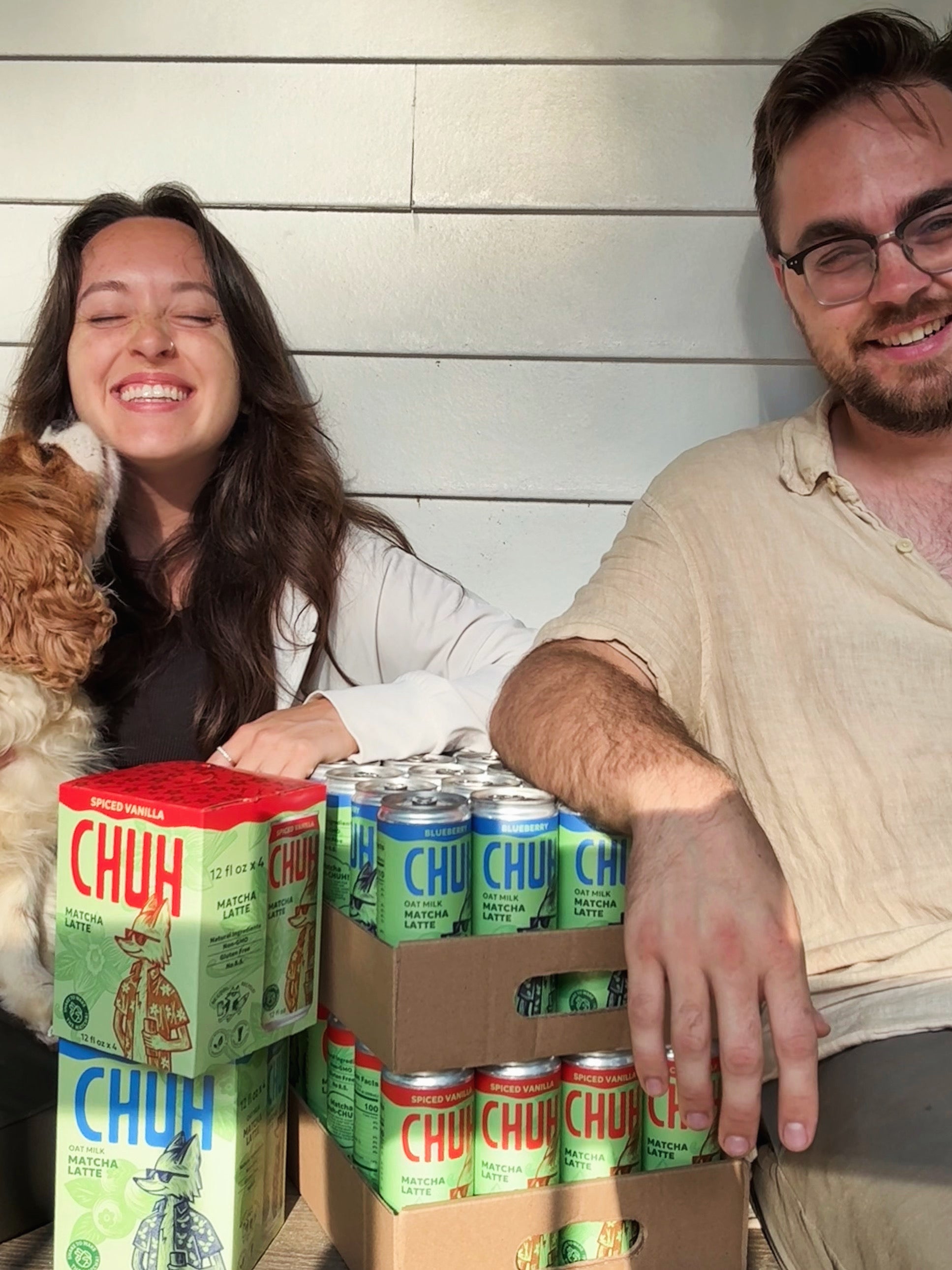 Andrew Schundler of CHUH Matcha canned ready to drink organic matcha latte