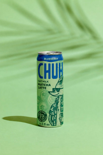 Blueberry Oat Milk Canned Matcha Latte