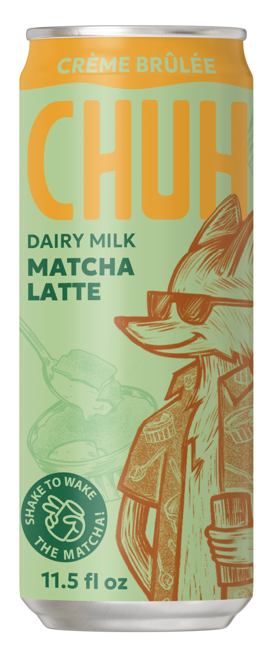 Crème brûlée Canned Matcha Latte