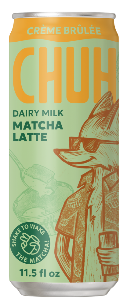 Crème brûlée Canned Matcha Latte