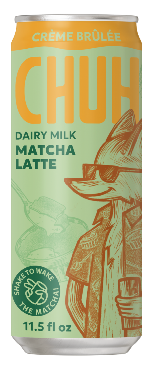 Crème brûlée Canned Matcha Latte